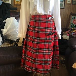 Vintage Plaid Kilt Skirt